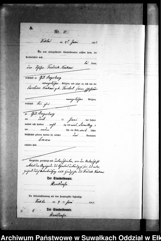 image.from.unit.number "Geburts-Neben-Register des Preussischen Standes-Amtes Kehlen Kreis Angerburg"