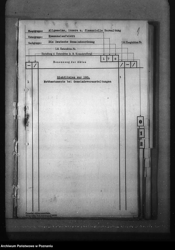 Obraz 5 z jednostki "Aktenverzeichnis (Kommunalaufsicht)"