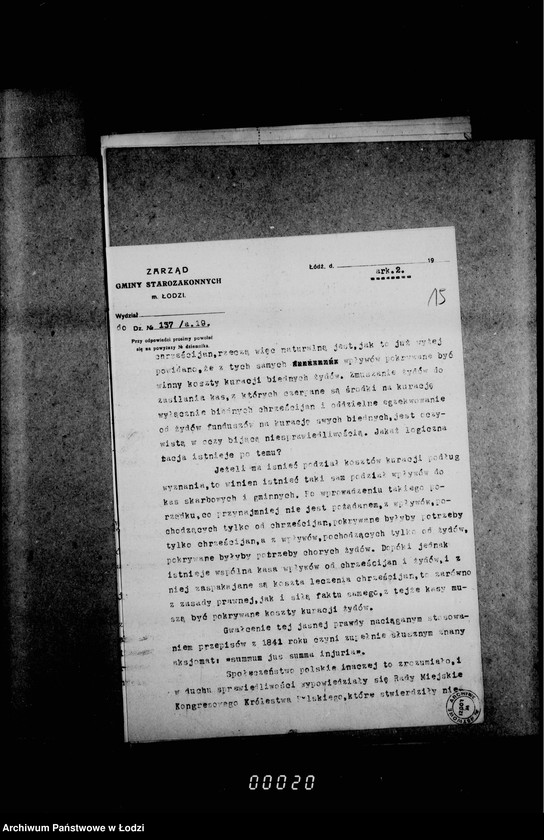 Obraz 19 z jednostki "Akta dotyczące kosztów leczniczych"