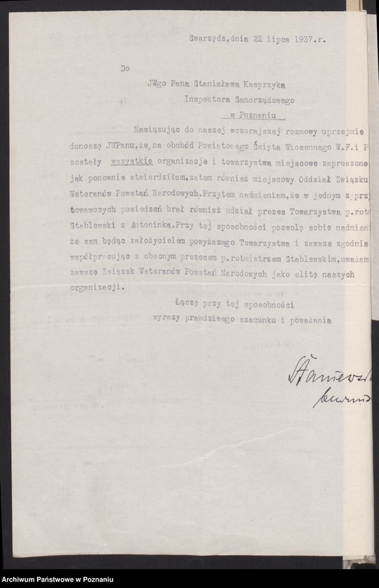 Obraz 20 z jednostki "Swarzędz, powiat Poznań - akta koła."