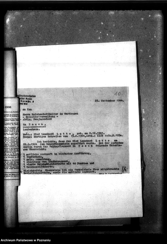 Obraz 14 z jednostki "[Akta personalne wychowanka Leonarda Lotto, ur. 8 XII 1941]."