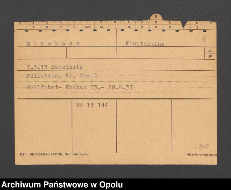 Obraz 3 z jednostki "[Mrachacz Konstantine, ur. 7.3.1913 Dzielnitz]"