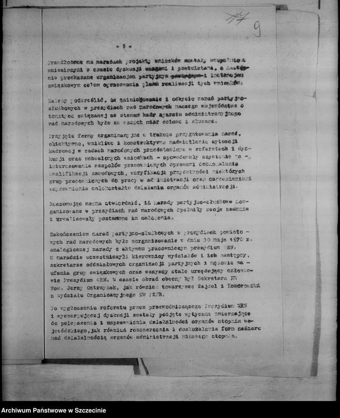 image.from.unit.number "Narady partyjno-służbowe w prezydiach rad narodowych województwa szczecińskiego - informacja"