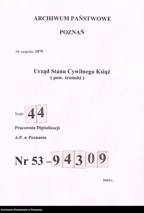 Obraz 1 z jednostki "Księga małżeństw"