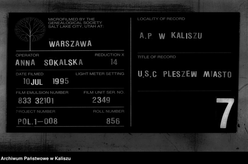 Obraz 1 z jednostki "[Księga zgonów]"