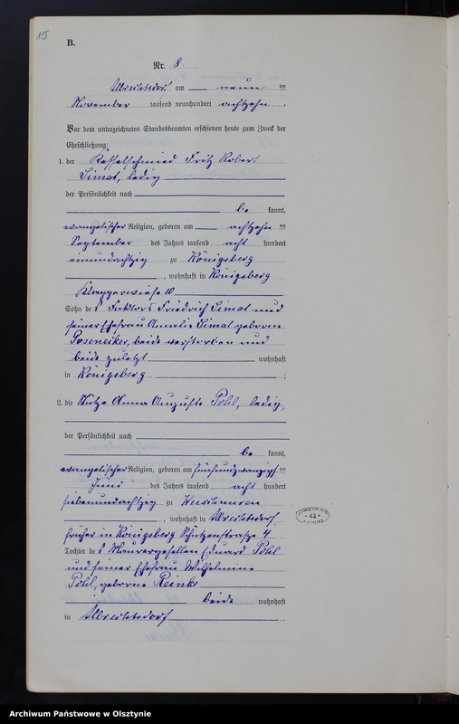 image.from.unit.number "Heiraths-Neben-Register Nr 1 - 10 [ Księga małżeństw - wtóropis ]"