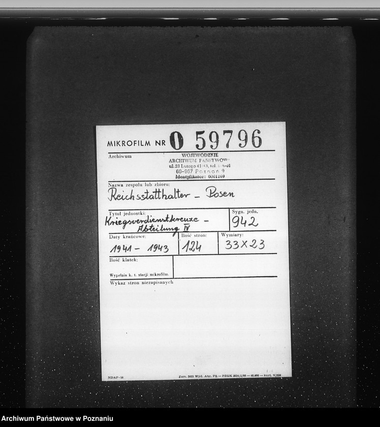 Obraz 2 z jednostki "Kriegsverdienstkreuze- Abteilung IV"