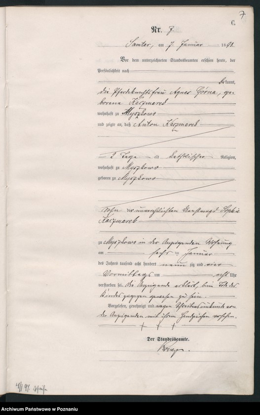 Obraz 10 z jednostki "Księga zgonów"