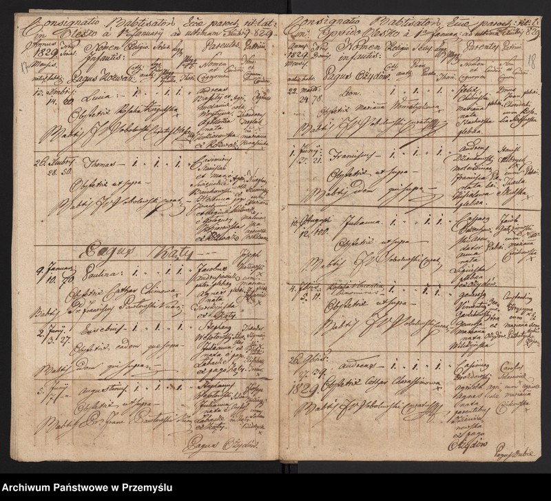 image.from.unit.number "[Odpisy ksiąg urodzeń, małżeństw, zgonów parafii rzymskokatolickiej Olesko z 1829 roku]"