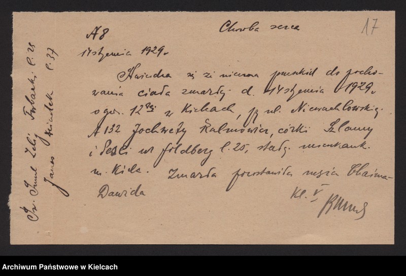 image.from.unit.number "Załączniki do akt zgonu Okręgu Bożniczego Kielce za rok 1929"