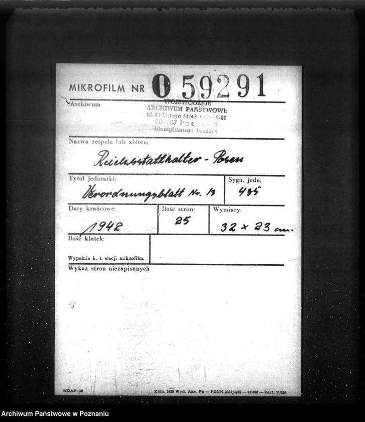 Obraz 2 z jednostki "Verordnungsblatt Nr. 13"