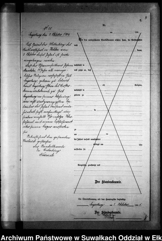 image.from.unit.number "Sterbe-Neben-Register des Preussischen Standes-Amtes Kehlen Kreis Angerburg"