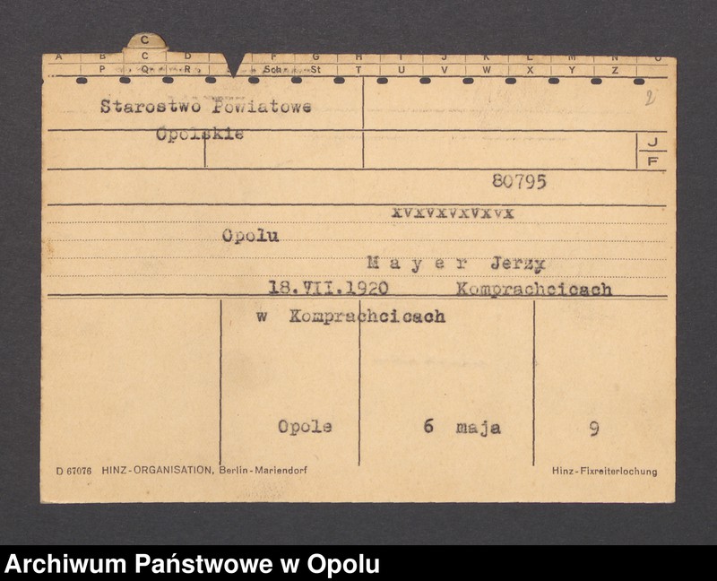 Obraz 4 z jednostki "[Kapusczik Hedwig, ur. 23.10.1905 r., zam. Ratibor]"