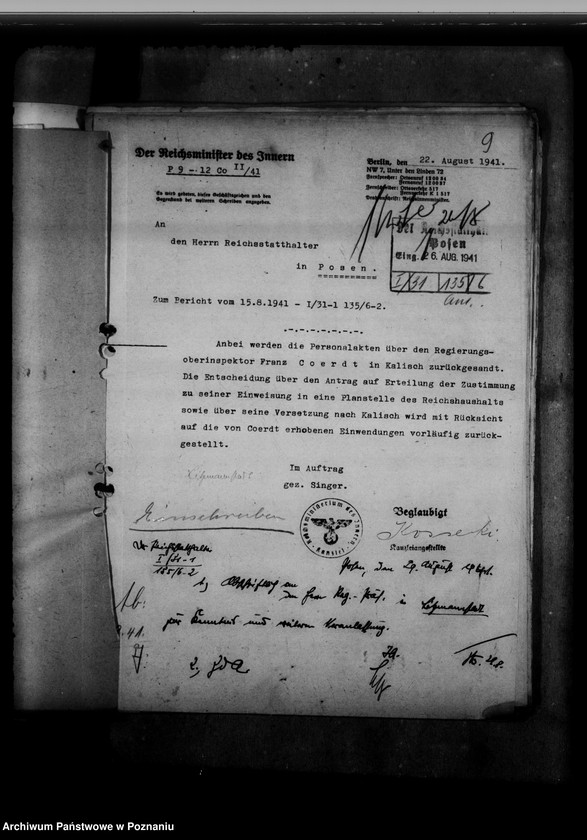 Obraz 13 z jednostki "Abordnung von Beamten"