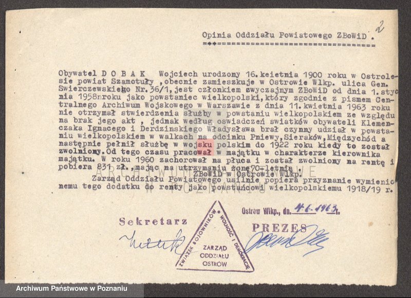 Obraz 16 z jednostki "Życiorysy powstańców wielkopolskich: D - tom ll /Dobak Wojciech - Dominiak Michał/."