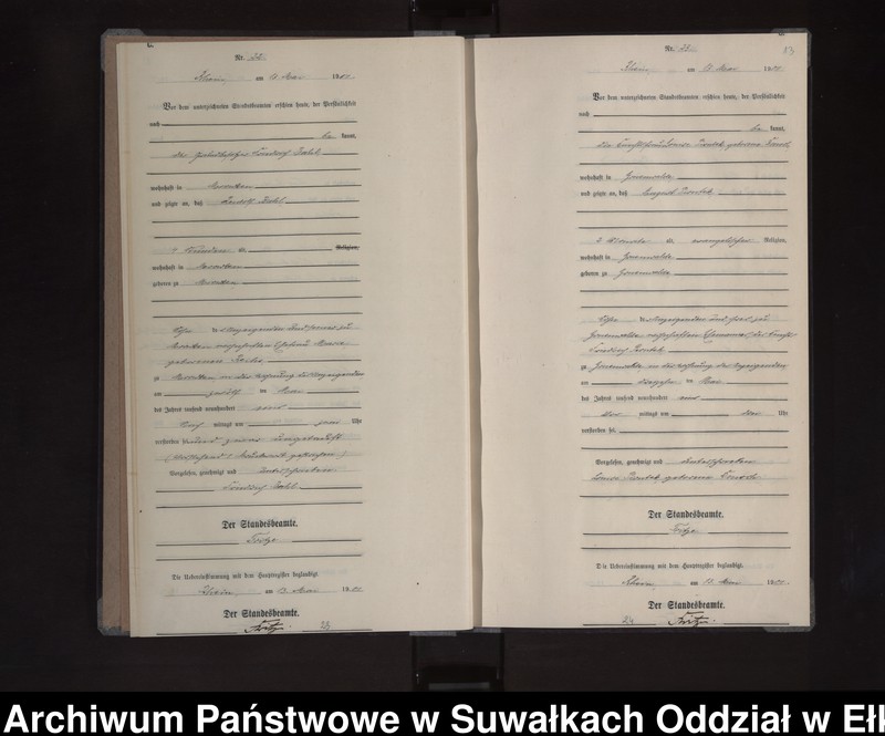 image.from.unit.number "Sterbe-Neben-Register des Königlichen Preussischen Standes-Amtes Orlen Kreis Loetzen"