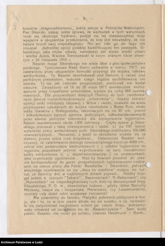 Obraz 9 z jednostki "[Broszura Jędrzeja Zakrzewskiego w sprawie internowania Józefa Piłsudskiego]"