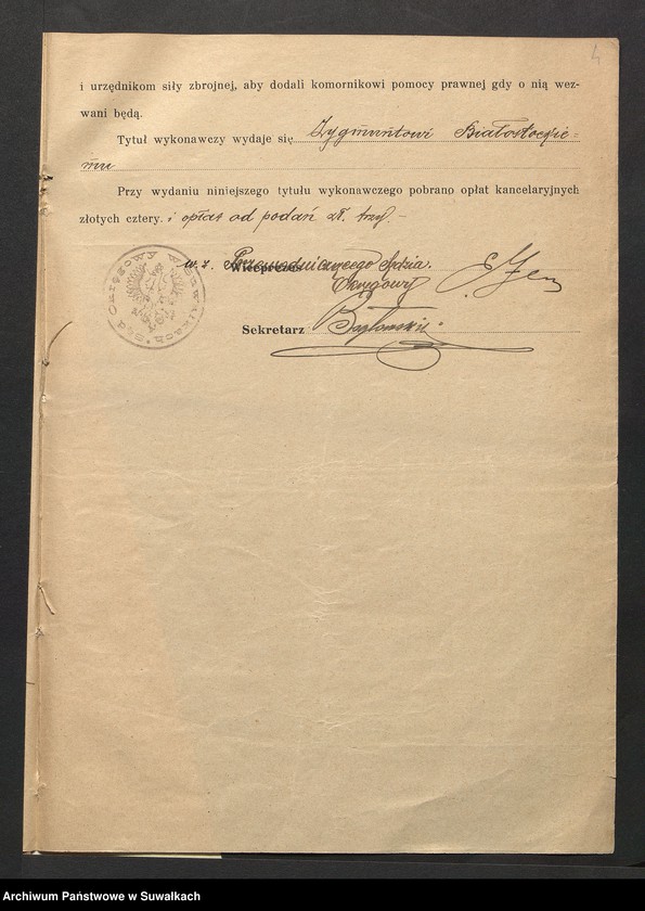 image.from.unit.number "Dowody do aktów ślubu Suwalskiego Okręgu Bożniczego 1930 rok"