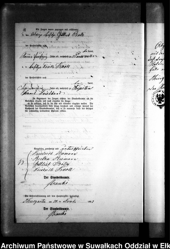 image.from.unit.number "Heiraths-Neben-Register des Preussischen Standes-Amtes Prinowen Kreis Angerburg"