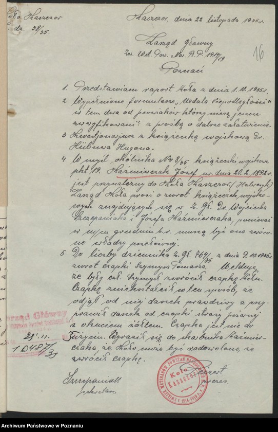 Obraz 20 z jednostki "Kaszczor, powiat Wolsztyn - akta koła."
