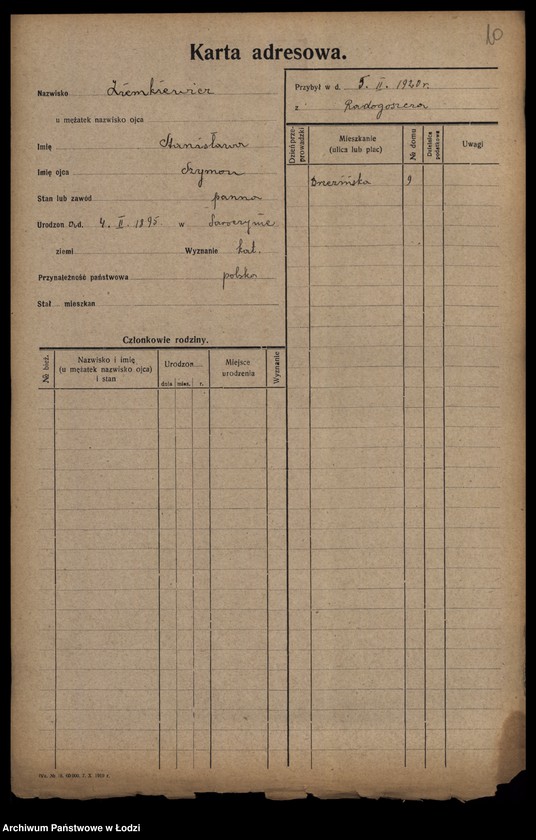 image.from.unit.number "[Spis ludności Łodzi] Ziemkiewicz - Zilberband"