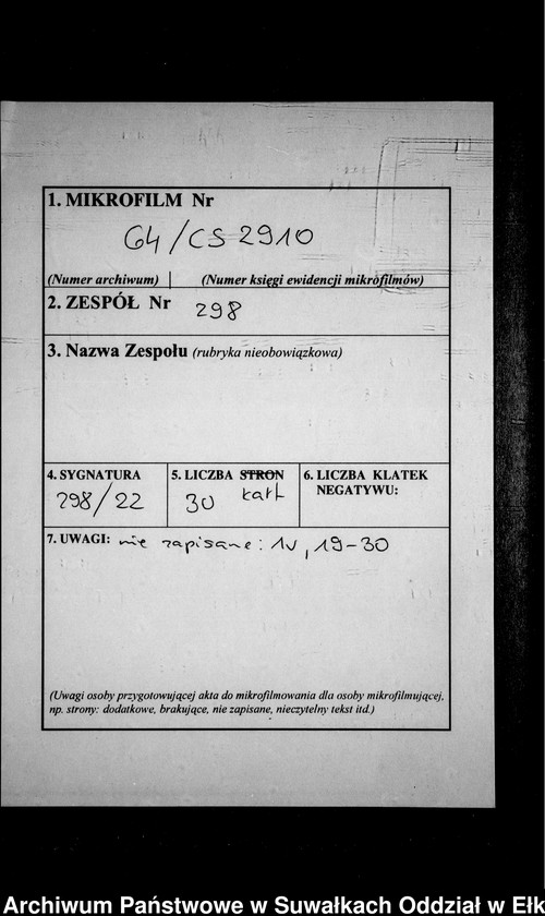 image.from.unit.number "Sterbe-Neben-Register des Preussischen Standes-Amtes Kehlen Kreis Angerburg"