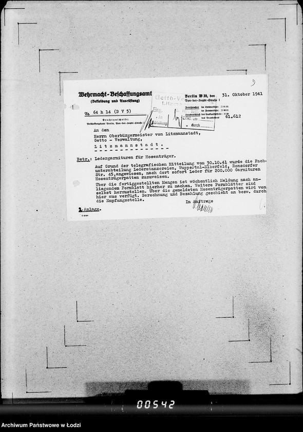 Obraz 13 z jednostki "Hosenträge-Palten [Zamówienia, rachunki, kalkulacje]"