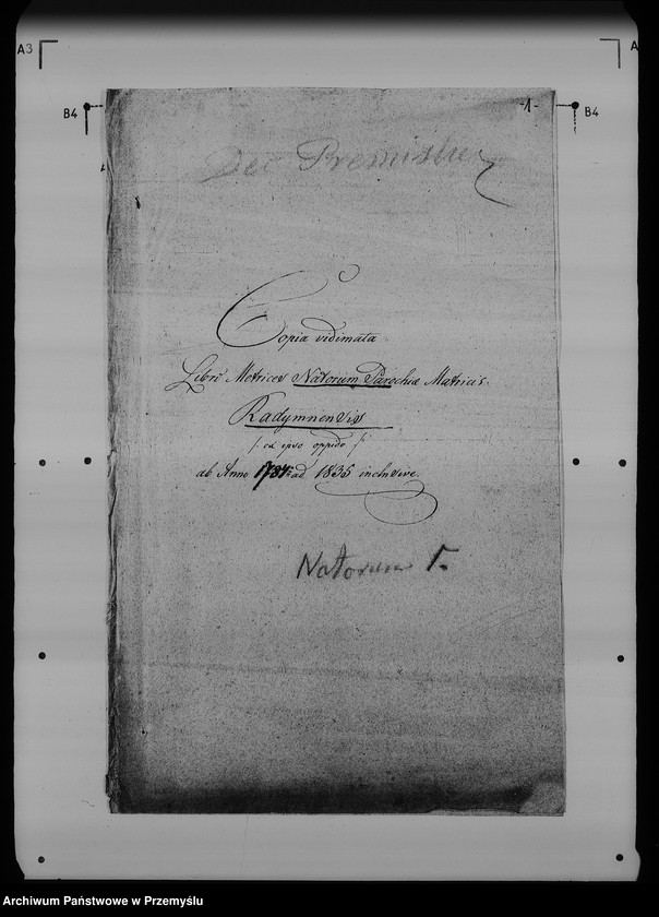 image.from.unit.number "[Kopie ksiąg metrykalnych parafii Radymno z filią Skołoszów (dekanat Radymno)]"