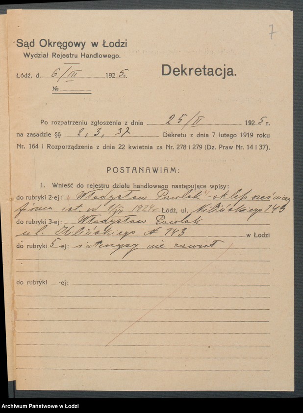 Obraz 9 z jednostki "Władysław Pawlak- sklep rzeźniczy"