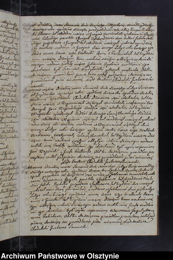 image.from.unit.number "Akta Urodzonych Zaslubionych Zmarłych w parafii Sarnowskiey w roku 1834"