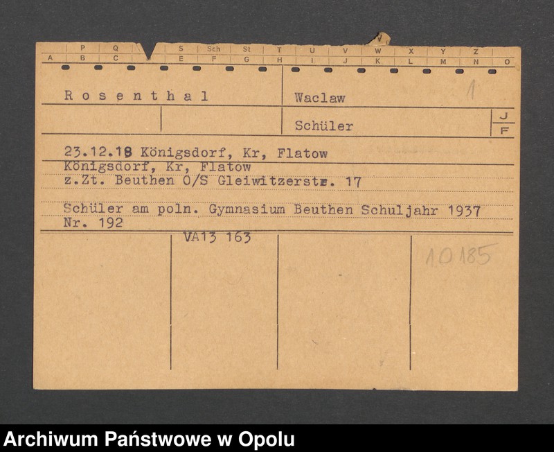 Obraz 3 z jednostki "[Rosenthal Waclaw, ur. 23.12.1919 Königsdorf]"