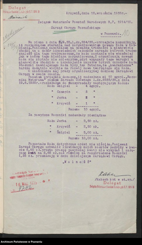 Obraz 16 z jednostki "Krzywin powiat Kościan."