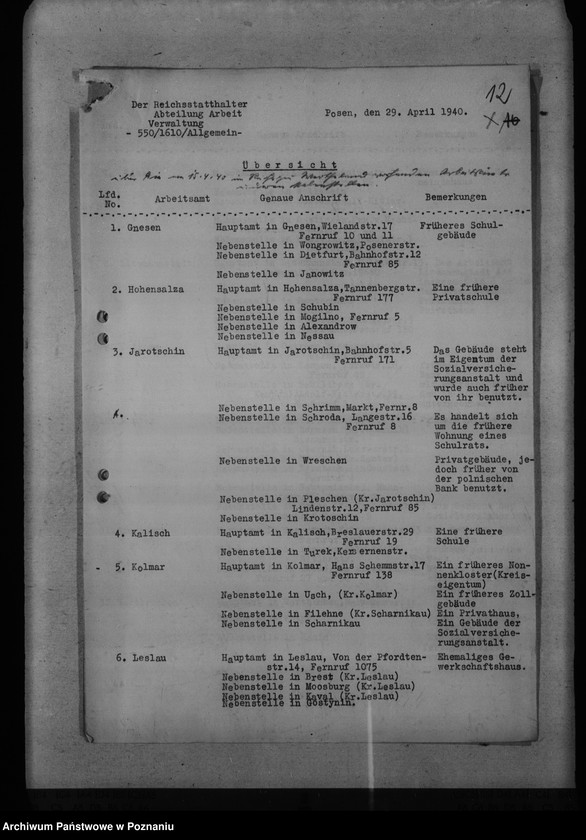 Obraz 16 z jednostki "Unterbringung der Arbeitsämter"