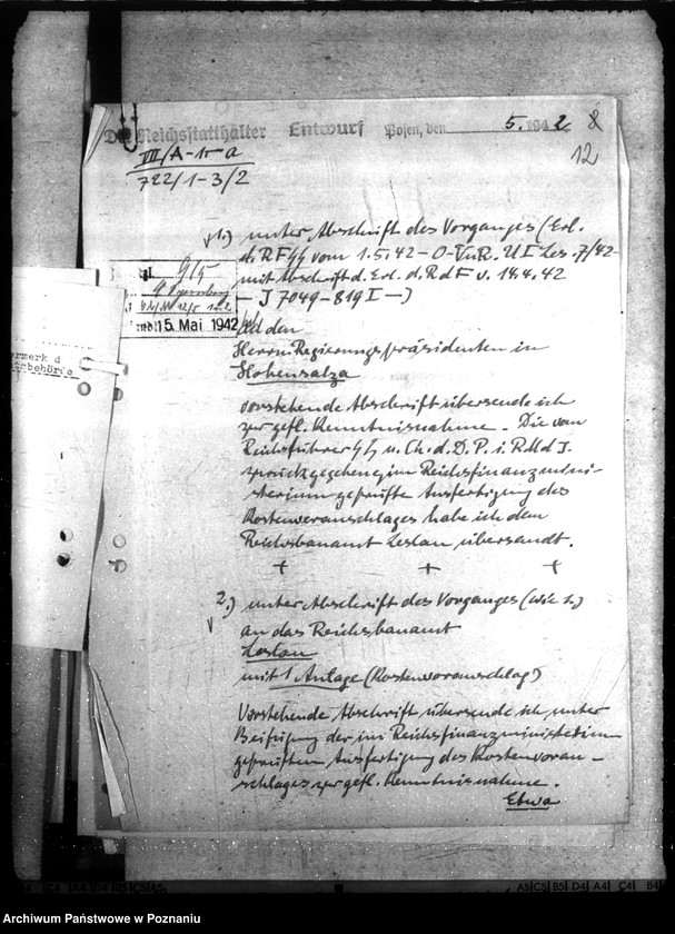 Obraz 16 z jednostki "Unterbringung der Staatlichen Polizeiverwaltung in Leslau (Włocławek)"