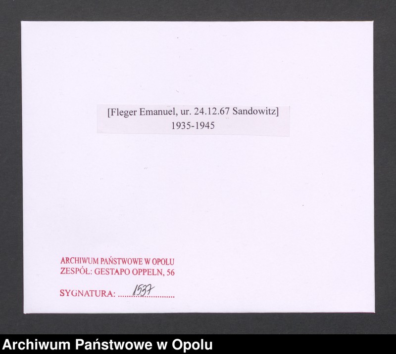 Obraz 2 z jednostki "[Fleger Emanuel, ur. 24.12.1867 Sandowitz]"
