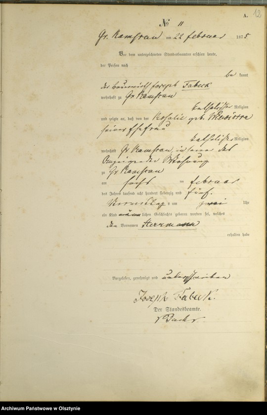 image.from.unit.number "Geburts-Haupt-Register Nr 1 - 72"