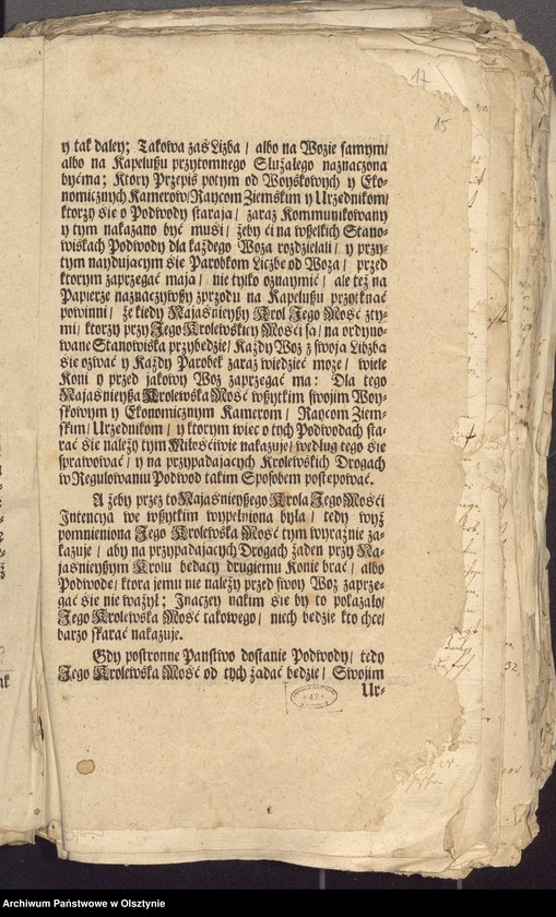 image.from.unit.number "Königliche Edikte, Patente usw. [Rozporządzenia królewskie]"
