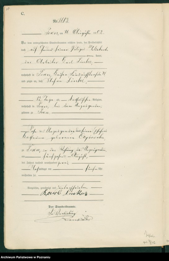 Obraz 13 z jednostki "Księga miejscowa zgonów t. IV"