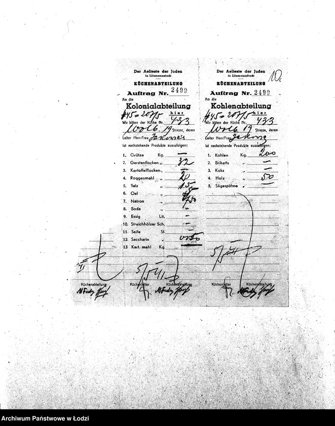 Obraz 13 z jednostki "[Kuchnia nr 433, ul. Wolborska 19. Działalność kuchni]"