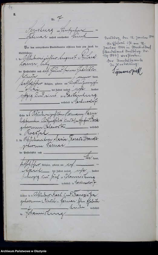 image.from.unit.number "Heiraths-Haupt-Register Nr 1 - 63"