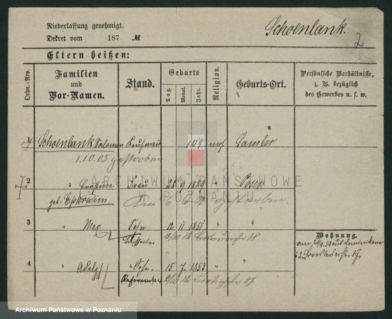 image.from.unit.number "Szenfelder (Schön) - Szeptycki"