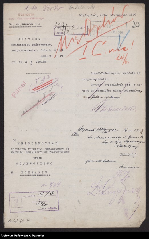 Obraz 19 z jednostki "[Dane statystyczne dotyczące urzędów i szkół na terenie powiatu międzychodzkiego oraz wykazy miejscowości]"