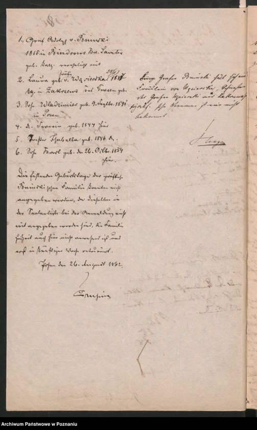 Obraz 11 z jednostki "A. betr. die gräfliche Familie von Bniński"