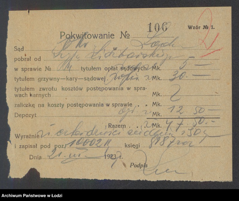 Obraz 4 z jednostki "Szyja Dawid Lidzbarski- tkalnia mechaniczna zarobkowa"