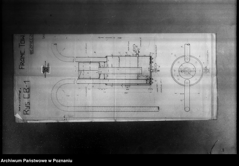 image.from.unit.number "/Francuskie Towarzystwo Akcyjne "Perun" Wytwórnia Acetylenu "Progaz" rysunki techniczne bezpieczników wodnych/"