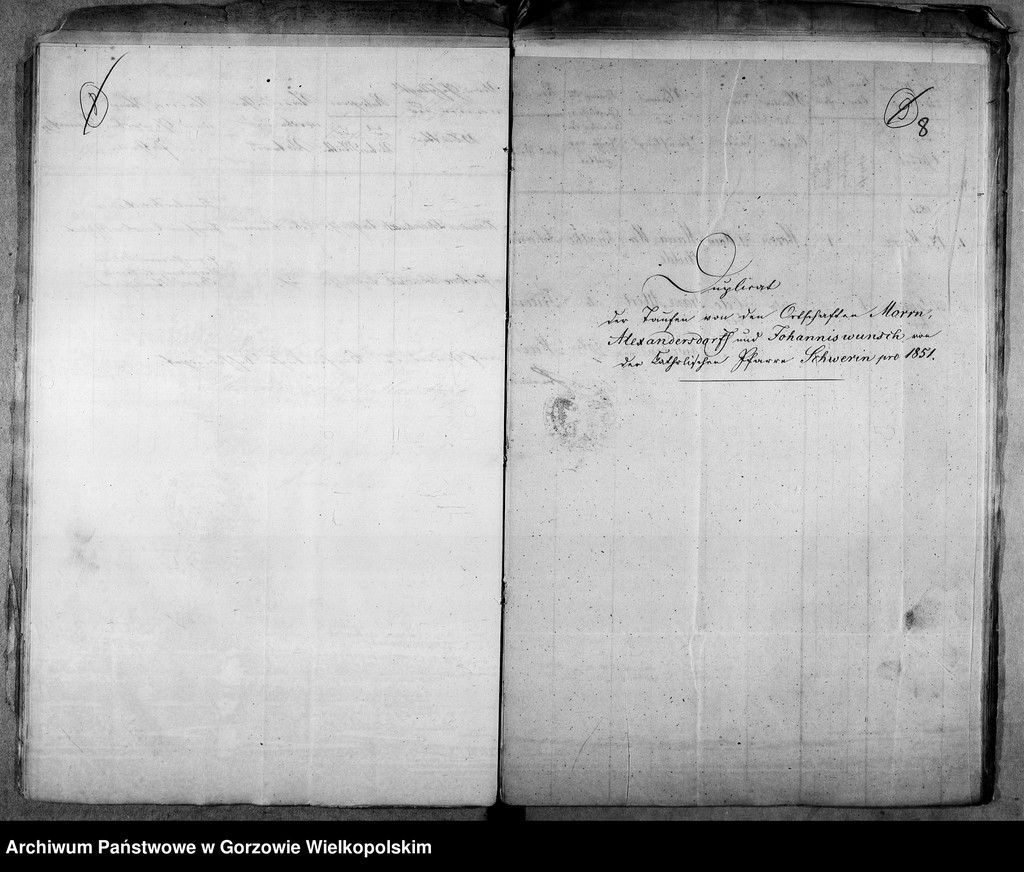 image.from.unit.number "Duplikate der Kirchenbücher über die katholischen Einwohner von: Morrn (Murzynowo), Alexandersdorf (Gościnowo), Johanneswunsch (Dobrojewo)"