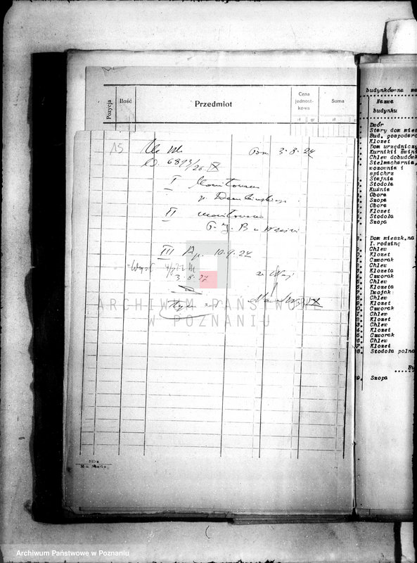 Obraz 19 z jednostki "Sprawy budowlane majątku Chocicza Mała"