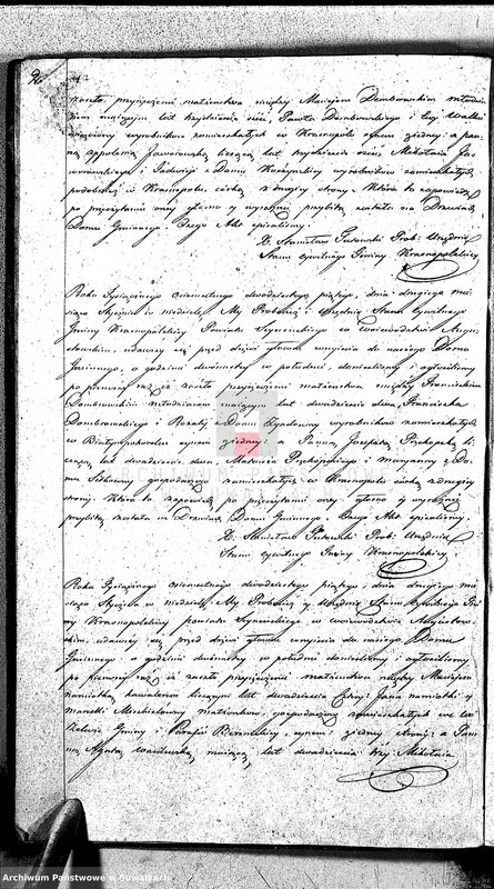 image.from.unit.number "Akta Zaślubionych Gminy Krasnopolskiey Powiatu Seyneńskiego od 1-go Stycznia 1825. Województwo Augstowskie."