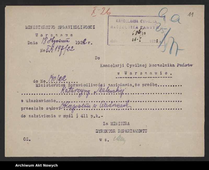 image.from.unit.number "Ułaskawienia z Małopolski - nieuwzględnione, dotyczące: zabójstw, kradzieży m. in w czasie inwazji rosyjskiej w 1914 r., dezercji, lichwy wojennej oraz handlu walutą, a także wykroczeń i rabunku na jesieni 1918 r. podczas rozruchów antyżydowskich (pow. Rzeszów)"