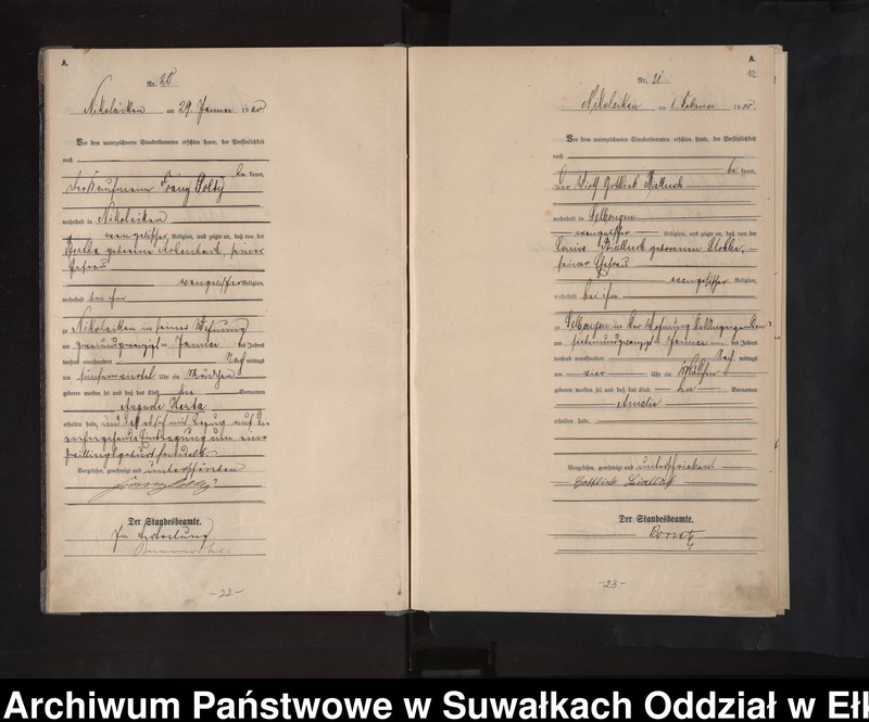 image.from.unit.number "Geburts-Haupt-Register des Königlichen Preussischen Standes-Amtes Nicolaiken Kreis Sensburg"